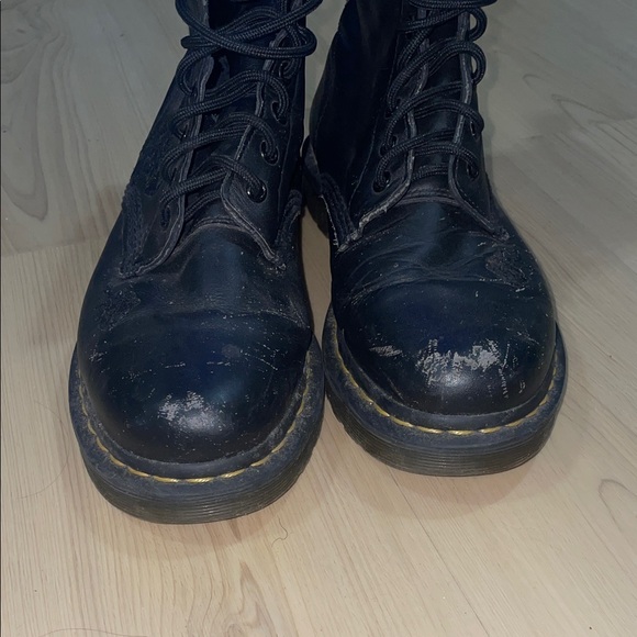 Dr. Martens Black Floral Combat Boots - Picture 4 of 11